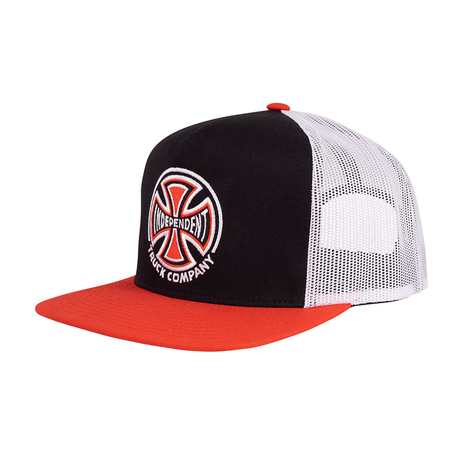 Black/White/Red Independent Truck Co Logo Trucker Hat