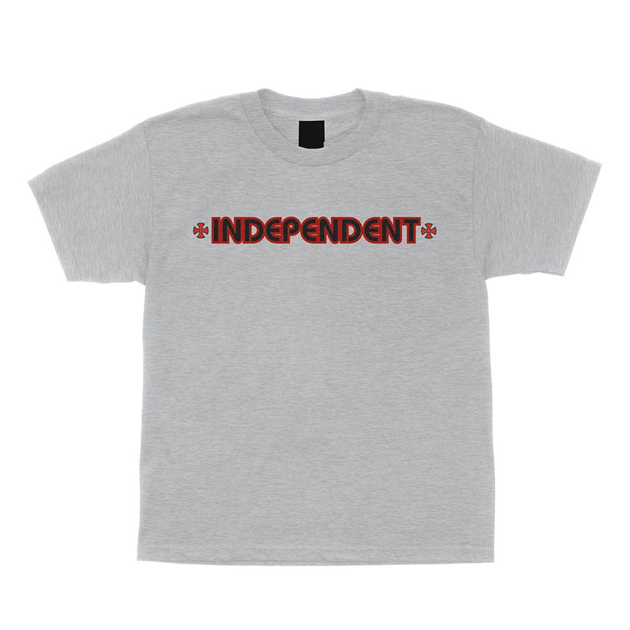 Independent Youth Bar Cross Regular Tee - Athletic Heather