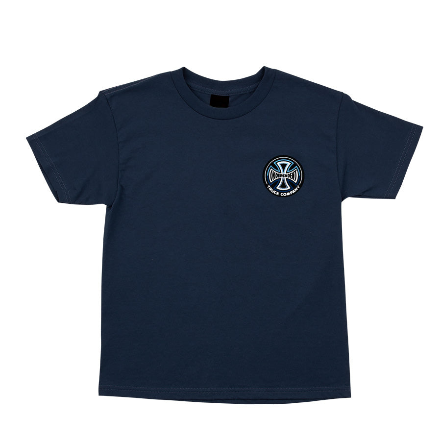 Navy Split Cross Youth Independent Trucks T-shirt