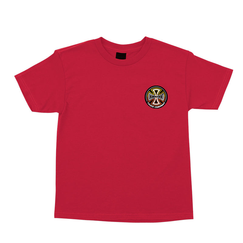 Red Split Cross Youth Independent Trucks T-Shirt