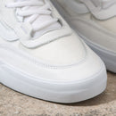 White Leather Vans Wayvee Skateboard Shoe Detail