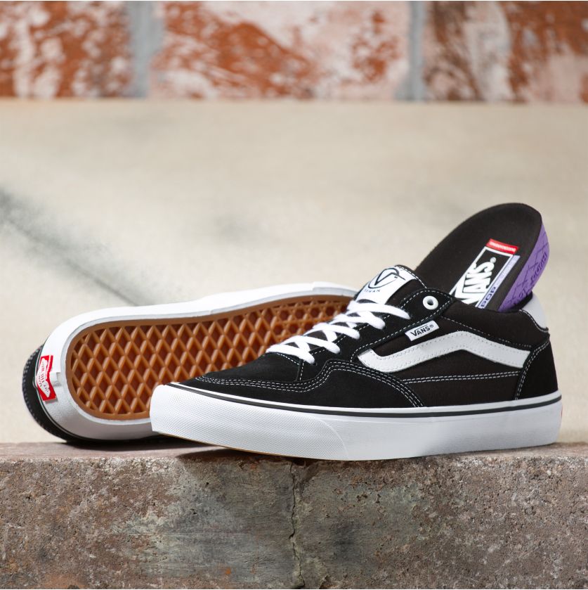 Black/White Rowan Zorilla Vans Skateboard Shoe