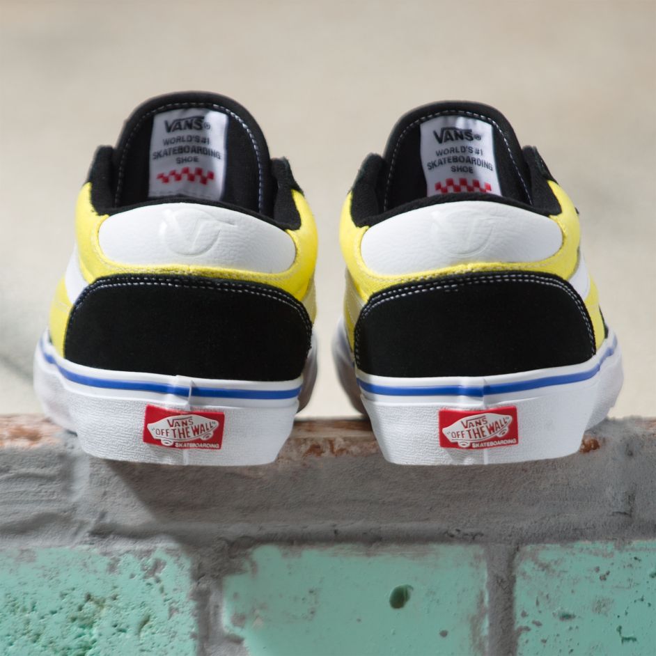 Blazing Yellow Rowan Pro Vans Skateboard Shoe Back