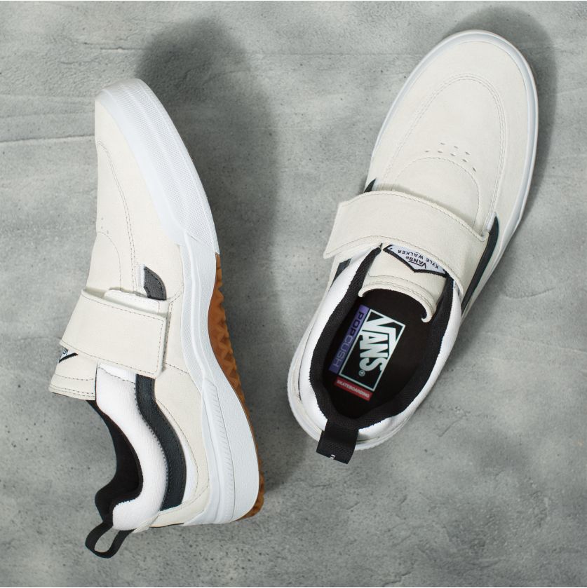 White/Black Kyle 2 Vans Skateboard Shoe Top