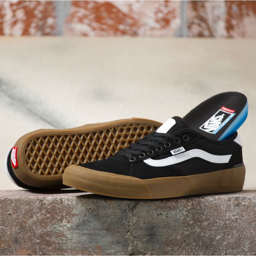 Black/Gum Chima 2 Vans Skateboarding Shoe