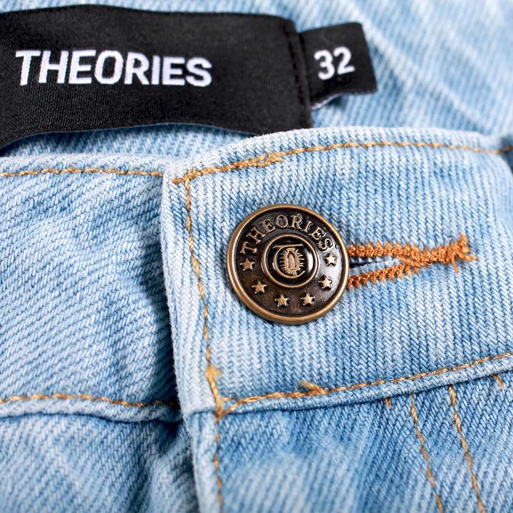 Theories Plaza Jeans Washed Light Blue Baggy Fit Detail 2