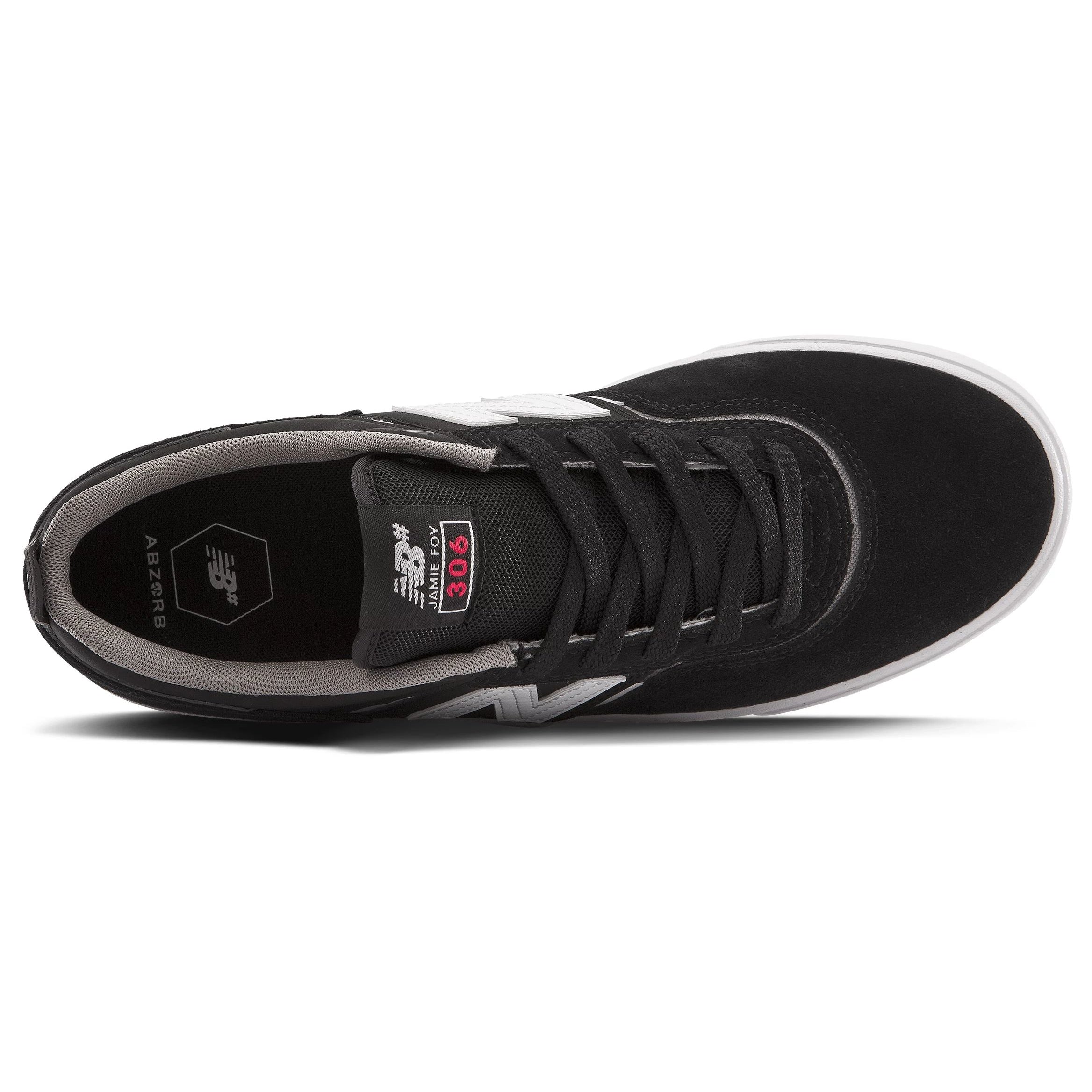 Black/White Jamie Foy NM306 NB Numeric Skateboard Shoe Top