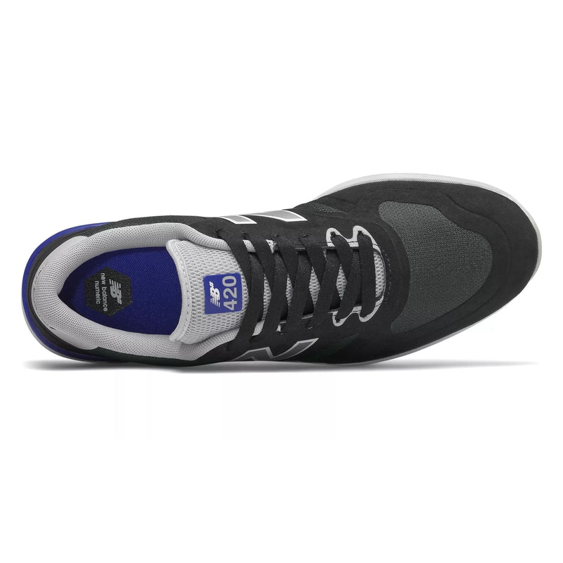 New Balance Numeric 420 Skateboard Shoe - Black with Royal Blue