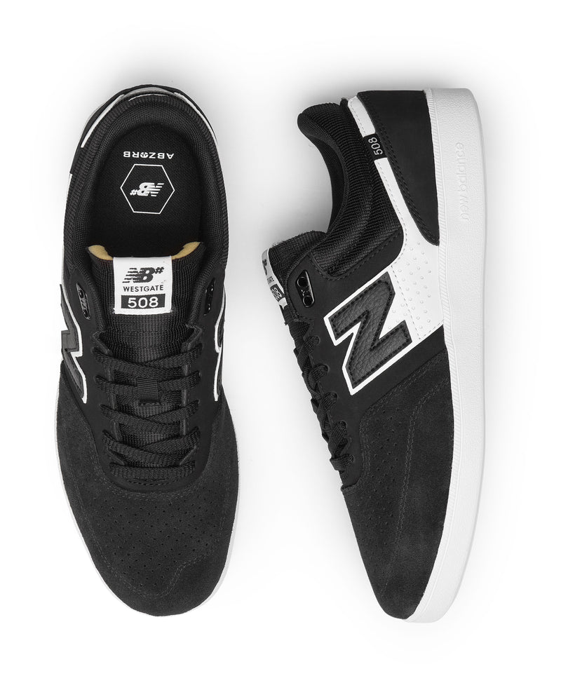 Black/White Brandon Westgate NM508 NB Numeric Skateboard Shoe Top