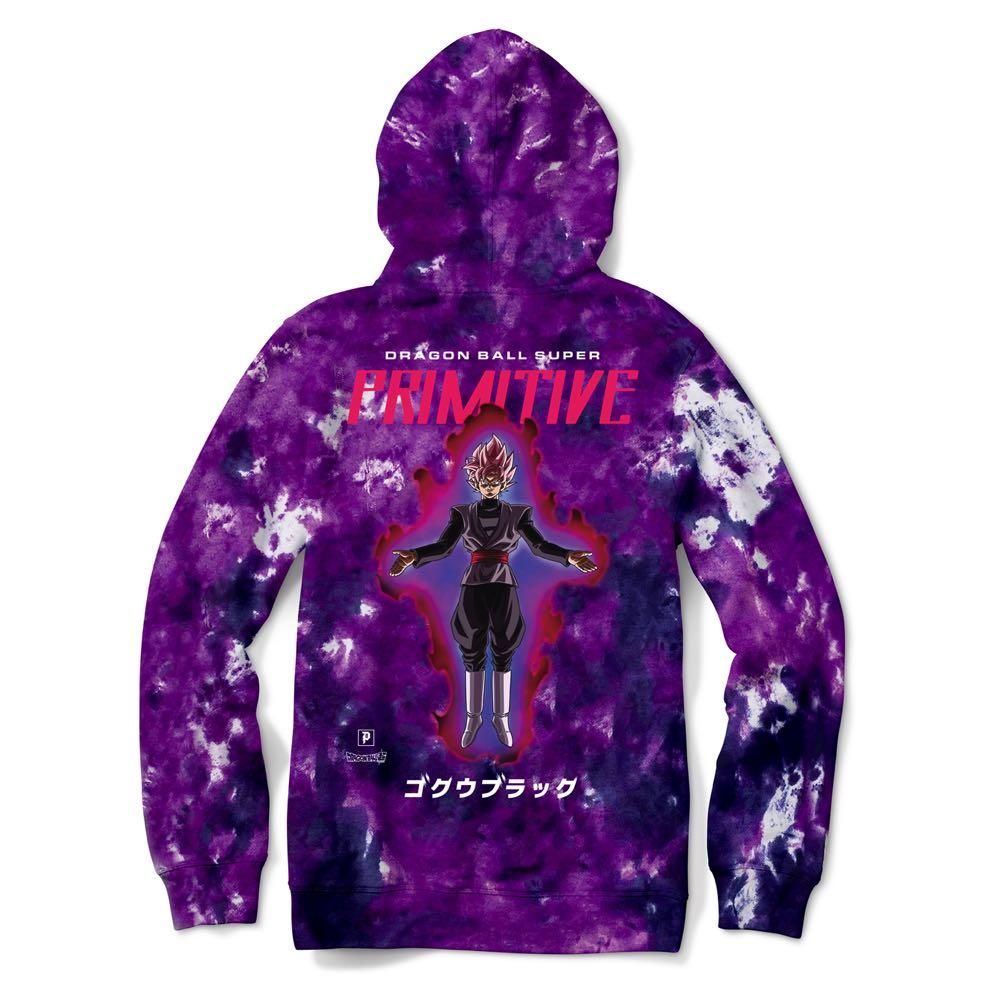 Primitive x Dragon Ball Super Goku Black Rose Washed Pullover Hoodie Purple