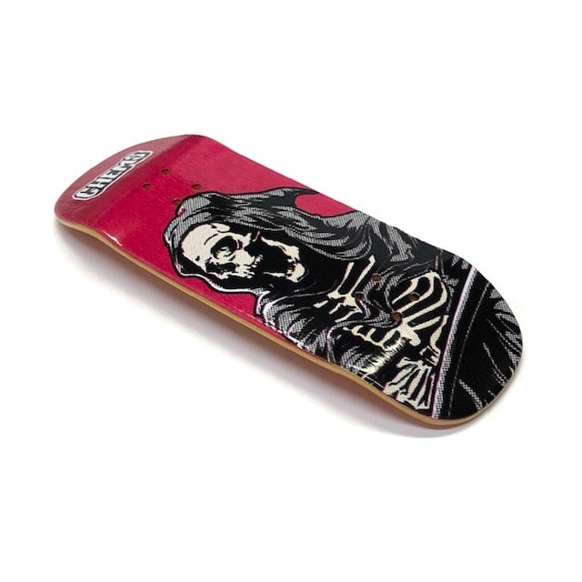 Chems x DK Black/Red Reaper Fingerboard Deck - Boxy (Exodus Exclusive)