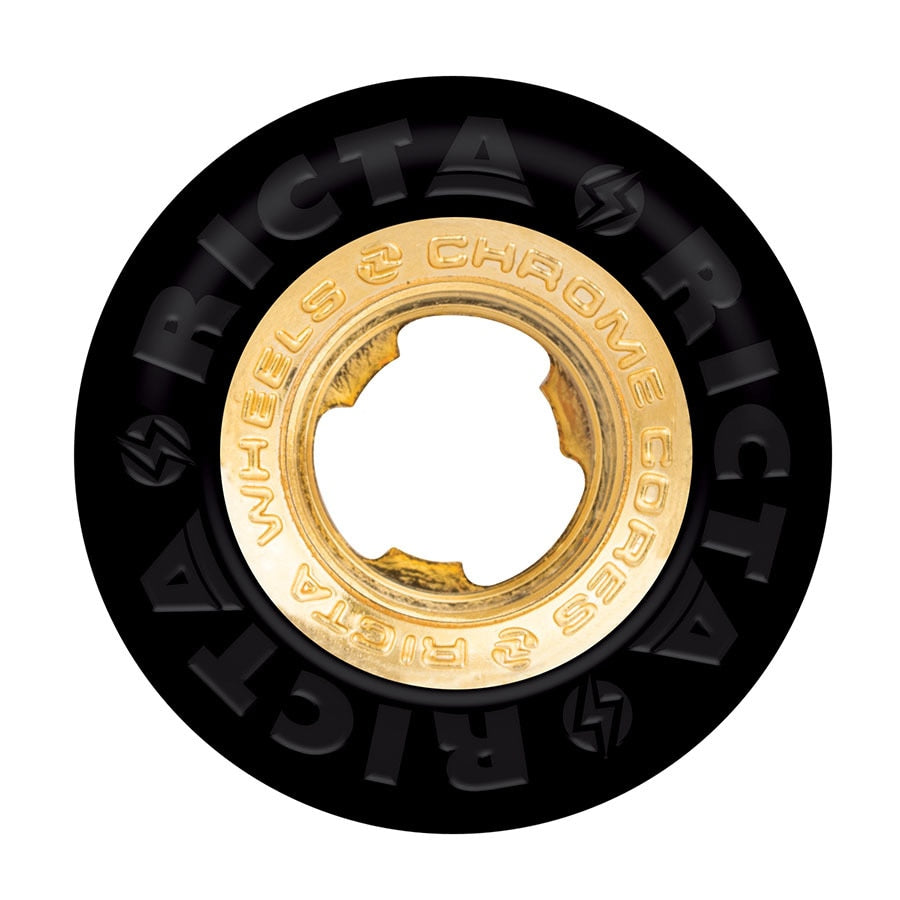 Ricta Nyjah Huston Chrome Core 99A Skateboard Wheels - Black/Gold