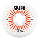 White 53mm Ricta Sparx Skateboard Wheels