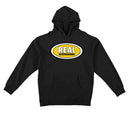 Real Skateboards Oval Logo Pullover Hoodie - Black/White/Yellow