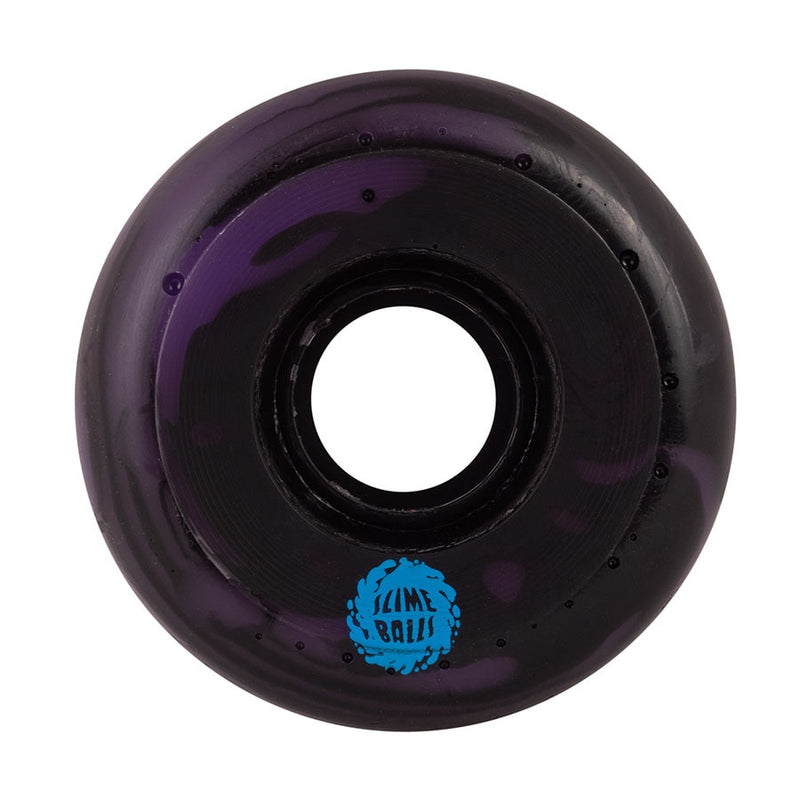 Santa Cruz Slime Balls Swirly 78A Black/Purple Skateboard Wheels