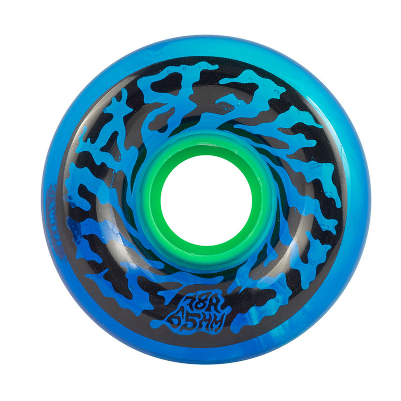 78A Blue Transparent 65mm Swirly Slime Balls Cruiser Wheels