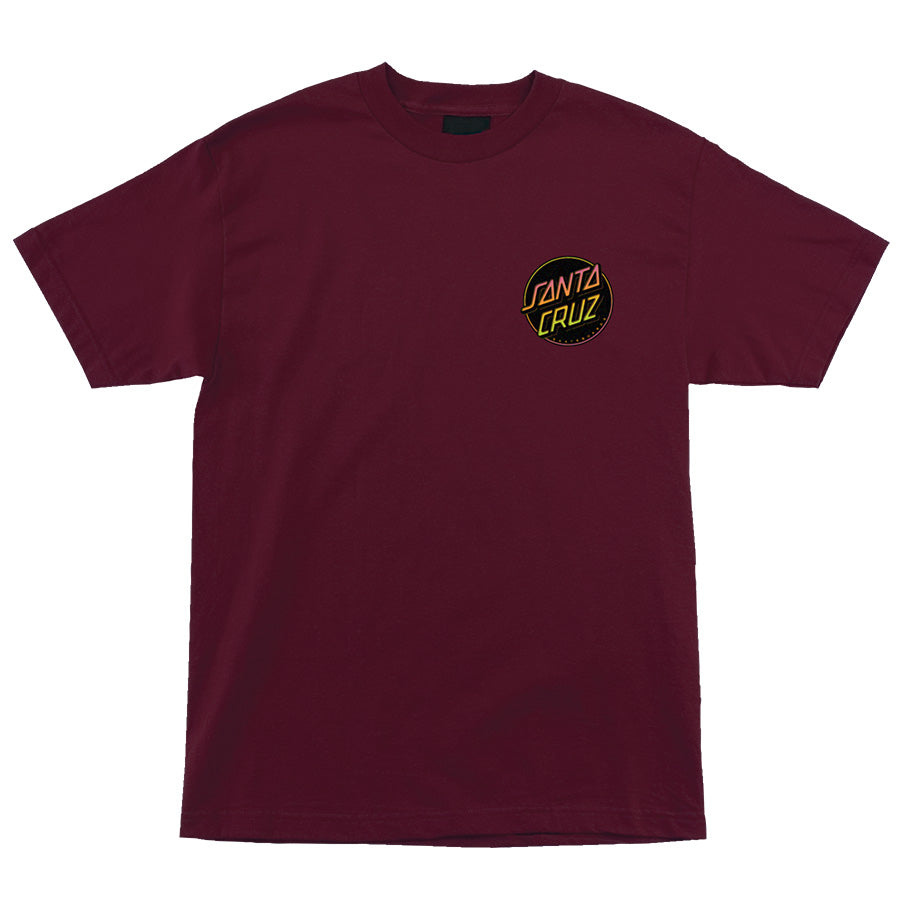 Maroon Contra Dot Santa Cruz T-Shirt