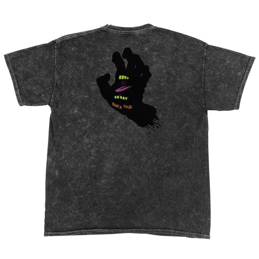 Mineral Black Contra Hand Santa Cruz T-Shirt Back