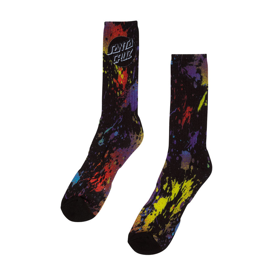 Vibrant Splatter Dot Santa Cruz Skateboard Socks