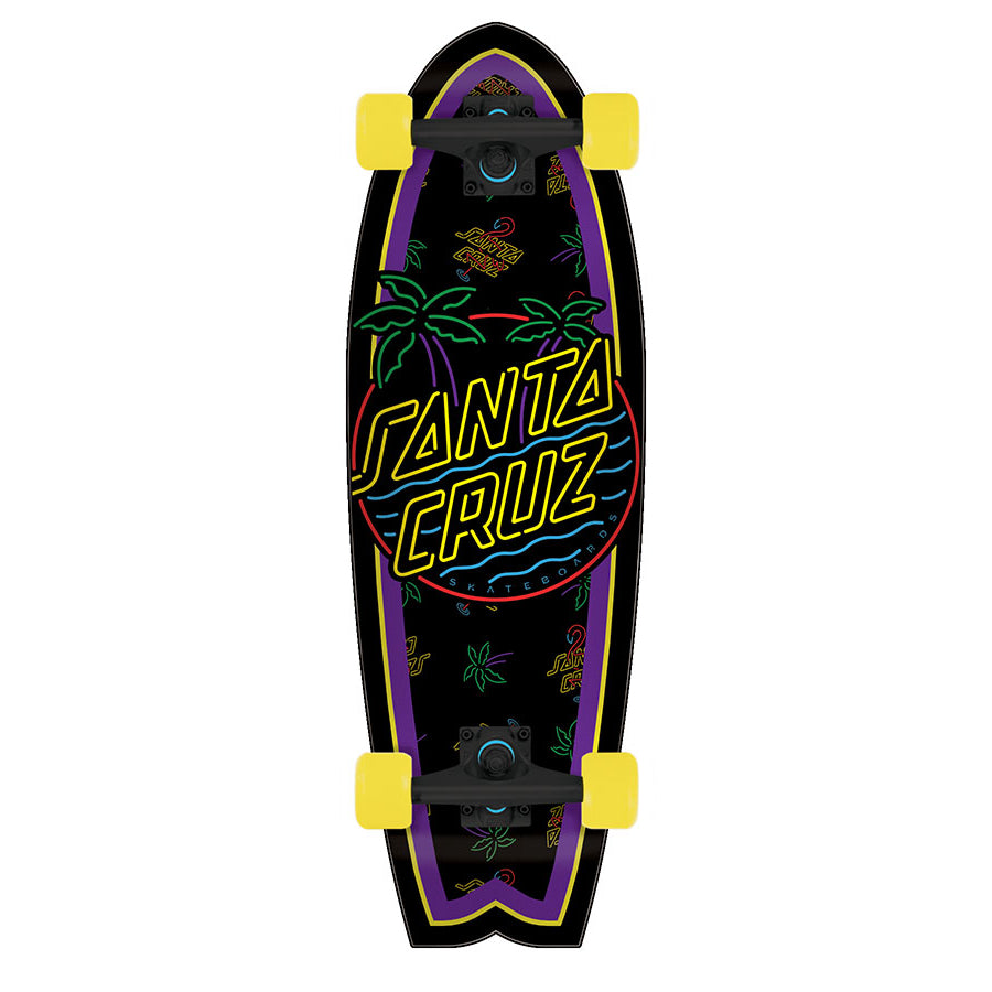 Glow Dot Mini Shark Santa Cruz Cruzer Skateboard