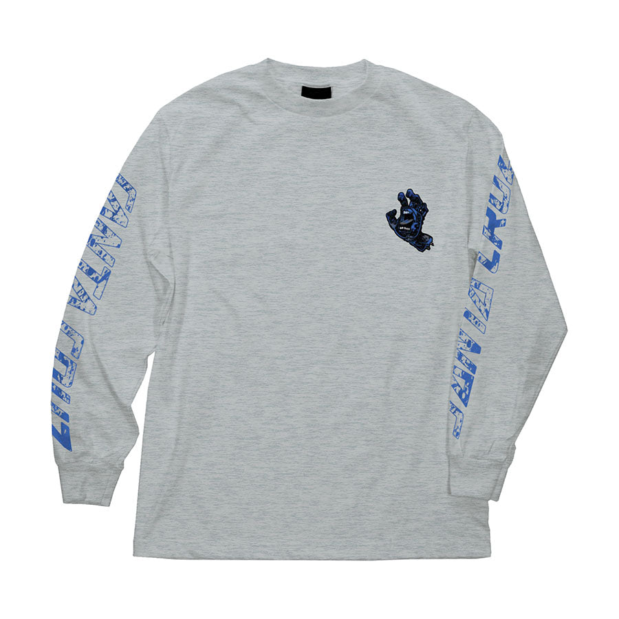 Grey Hand Splatter Santa Cruz Long Sleeve Shirt