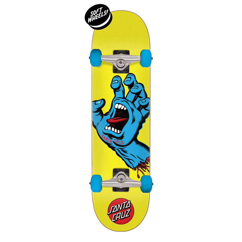 7.75 Mini Size Screaming Hand Santa Cruz Complete Skateboard