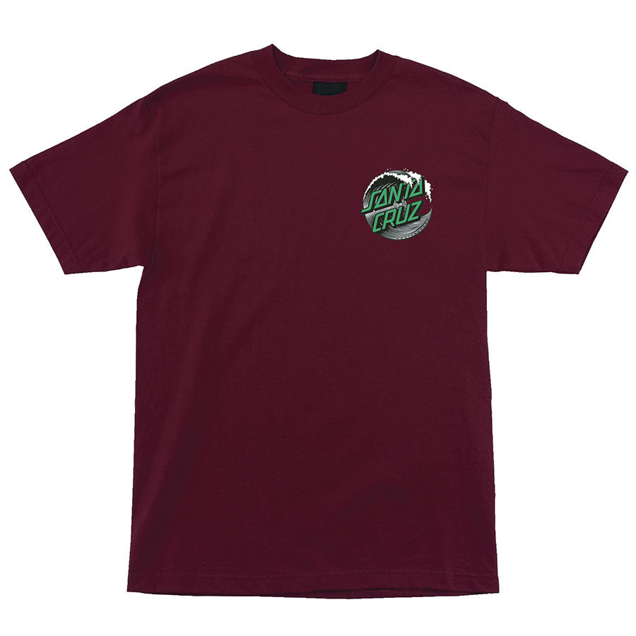 Burgundy Wave Dot Santa Cruz T-Shirt