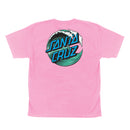 Pink Youth Kids Santa Cruz Wave Dot T-shirt Back