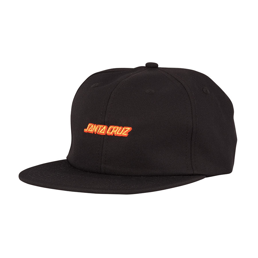 Black Strip Santa Cruz Skateboard Snapback Hat