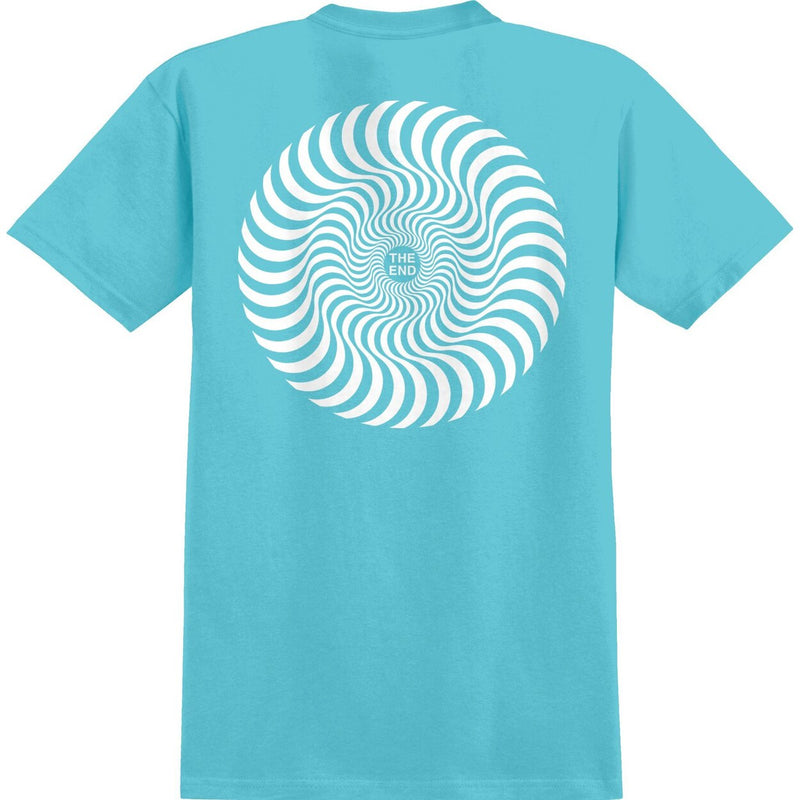 Spitfire Classic Swirl Girls Tee - Tahiti Blue/White