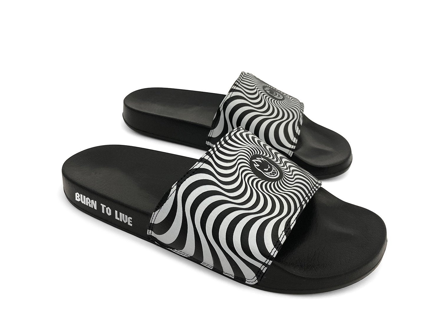 Spitfire Black Classic Swirl Slides