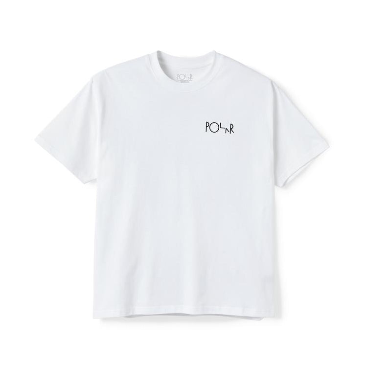 White Stroke Logo Polar Skate Co T-Shirt