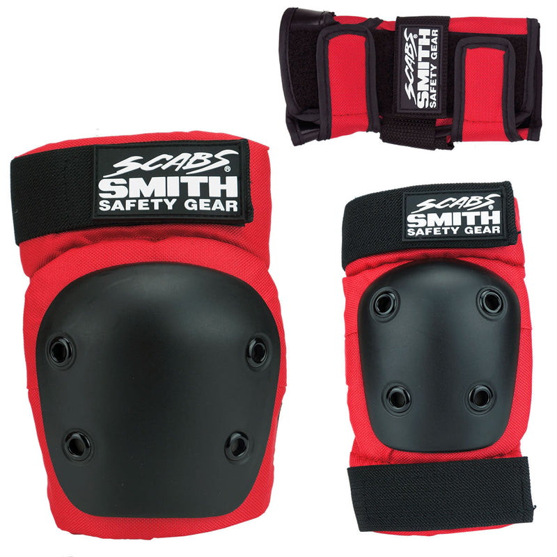 Red 3-Pack Smith Scabs Youth Pad Set