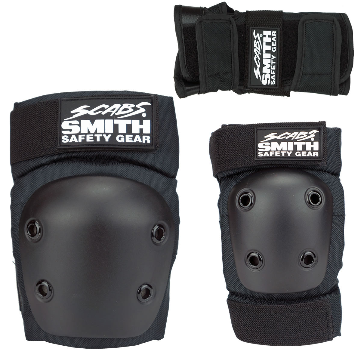 Black 3-Pack Youth Smith Scabs Pad Set