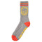 Grey/Yellow/Orange Spitfire Skateboard Socks