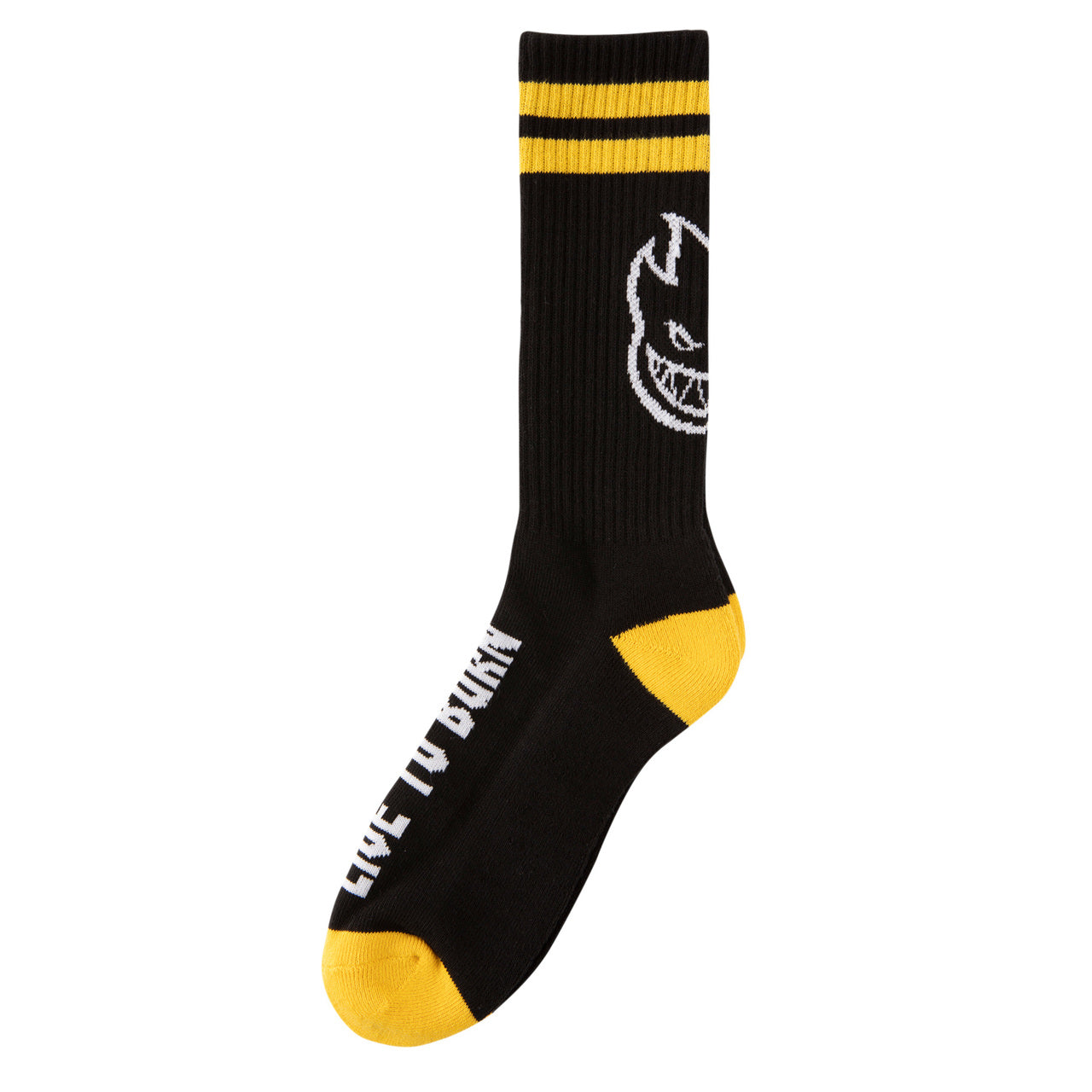 Black/Yellow/White Spitfire Skateboard Socks