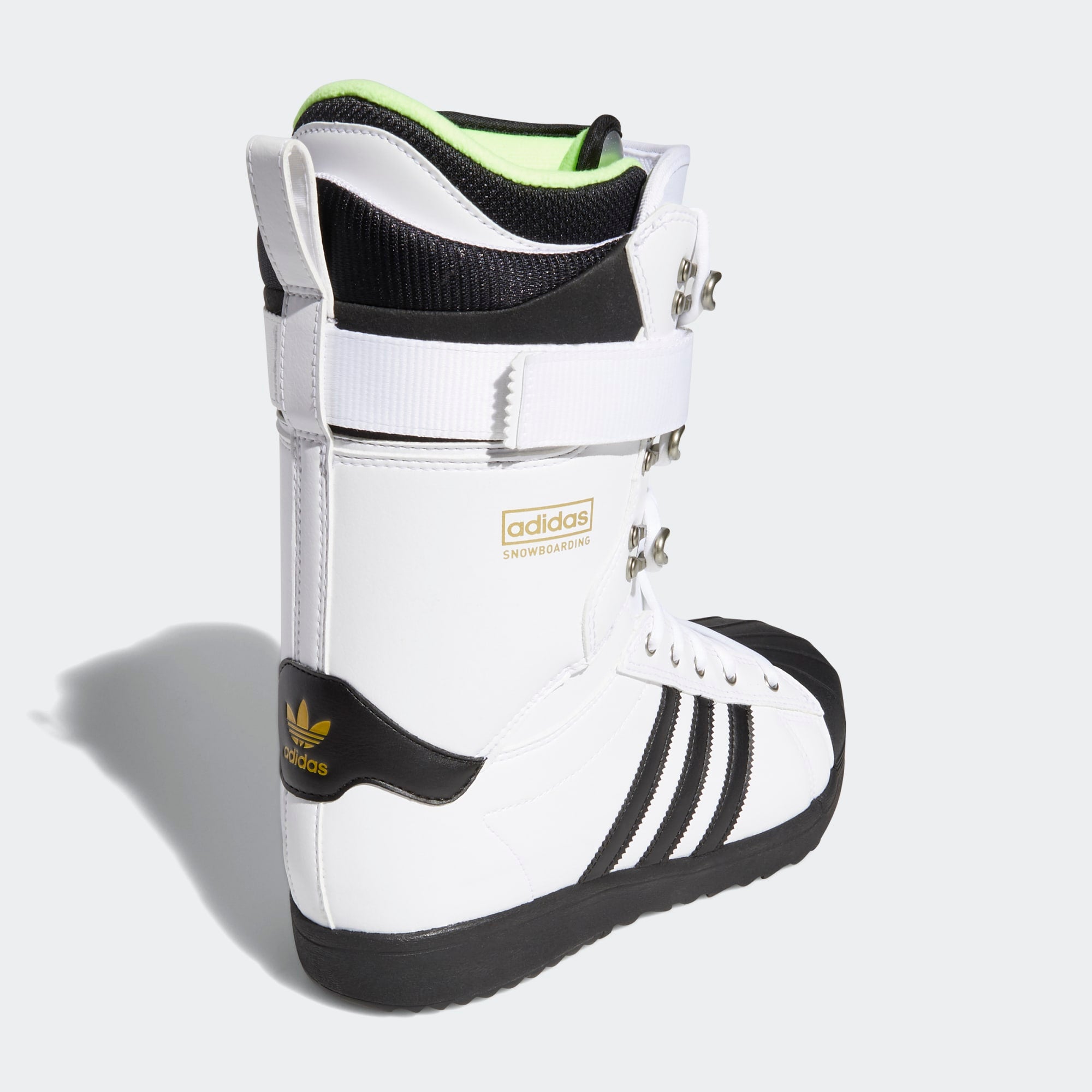 White/Black 2021 Superstar ADV Adidas Snowboarding Boots Back
