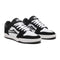 Black/White Suede Lakai Telford Low Skateboard Shoe Front
