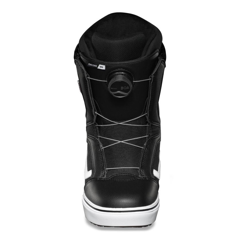 Black/White Women's 2021 Encore OG Vans BOA Snowboard Boots Front