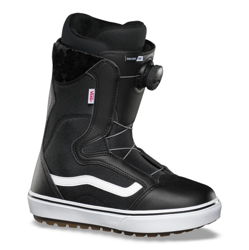 Black/White 2021 Women's Encore OG Vans BOA Snowboard Boots