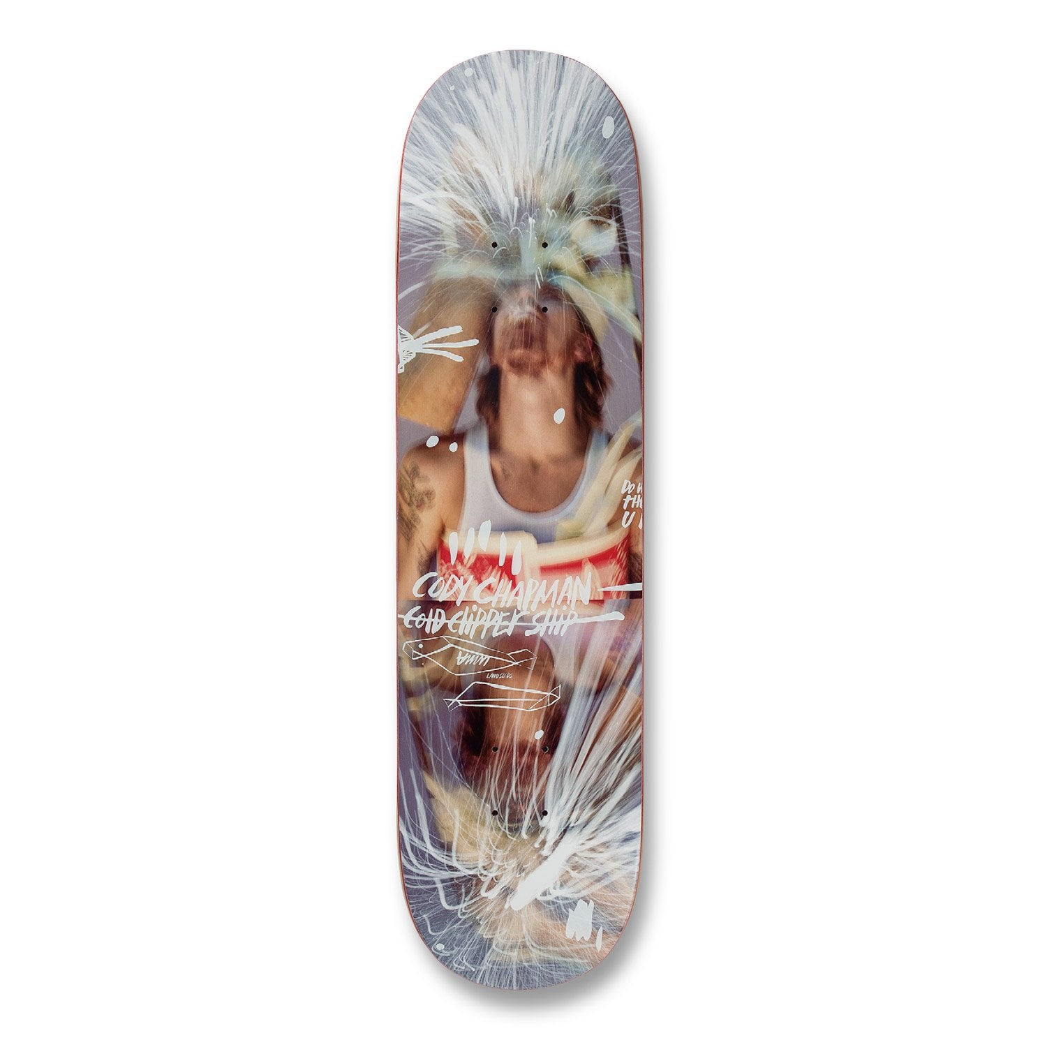 Cody Chapman Taped Up Uma Land Sleds Skateboard Deck