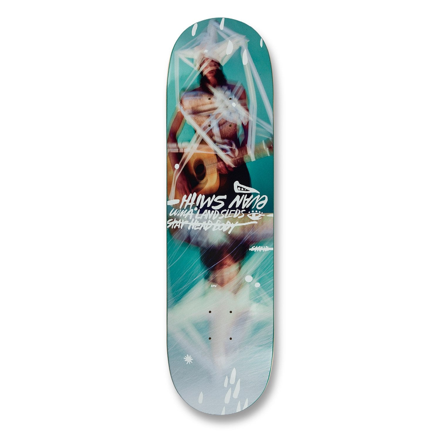 Evan Smith Taped Up Uma Land Sleds Skateboard Deck