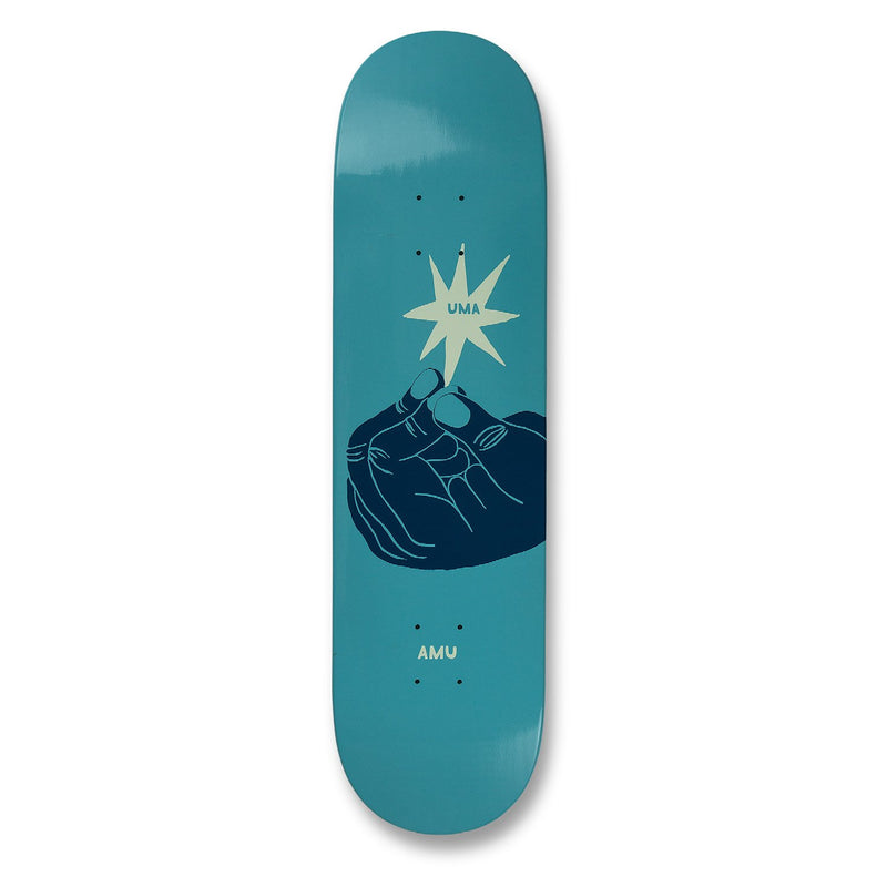 WHOISNT Blue Dipped Uma Land Sleds Skateboard Deck