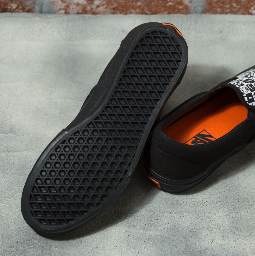 Black Cult BMX Vans Checkerboard Skateboard Shoes Bottom