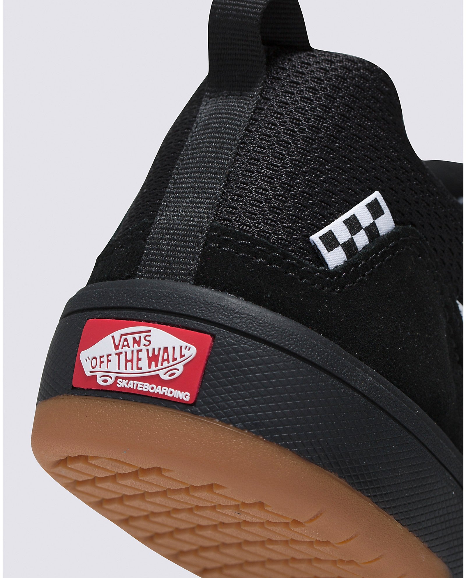 Black/White Zahba Vans Skateboarding Shoe Detail