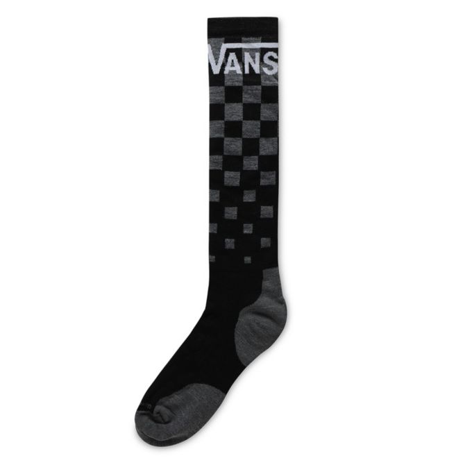 Black/Charcoal Checkerboard PHD Light Elite Vans Snowboard Socks