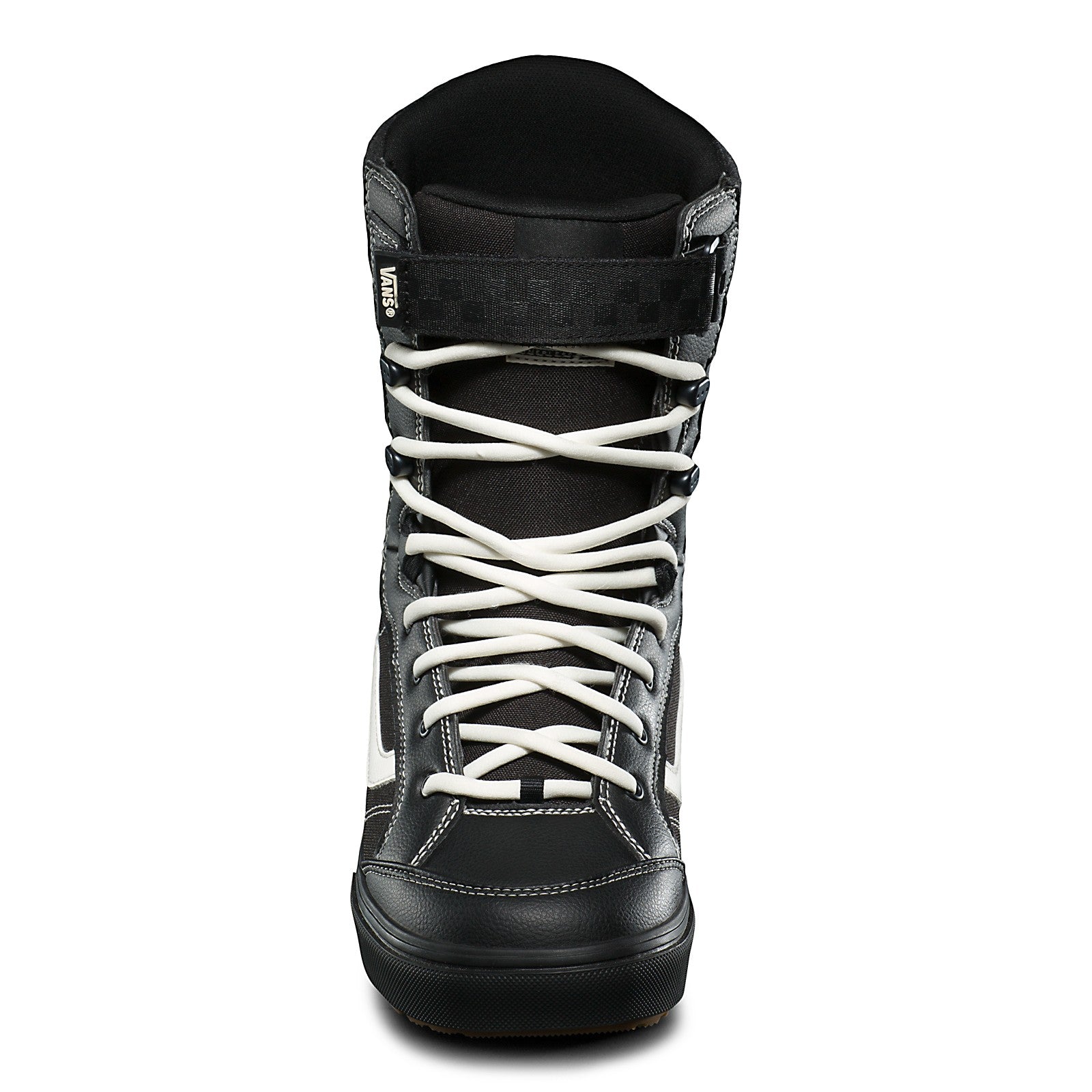Black/Marshmallow Linerless DX Vans Hi-Standard Snowboard Boots Front
