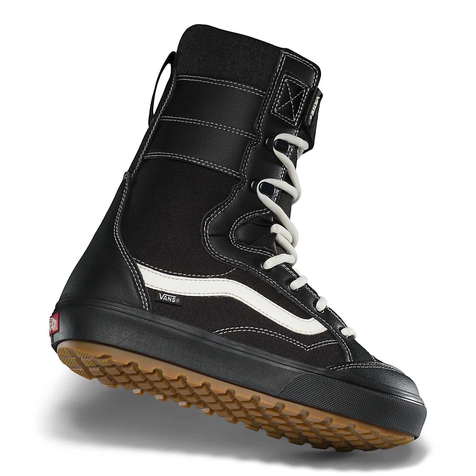 Black/Marshmallow Linerless DX Vans Hi-Standard Snowboard Boots Side