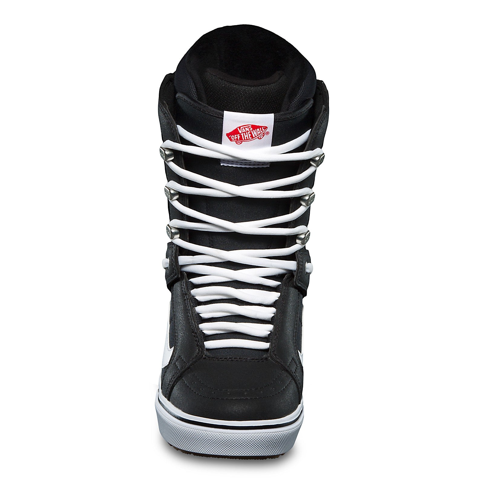 Black/White Women's Hi-Standard OG Vans Snowboard Boots Front