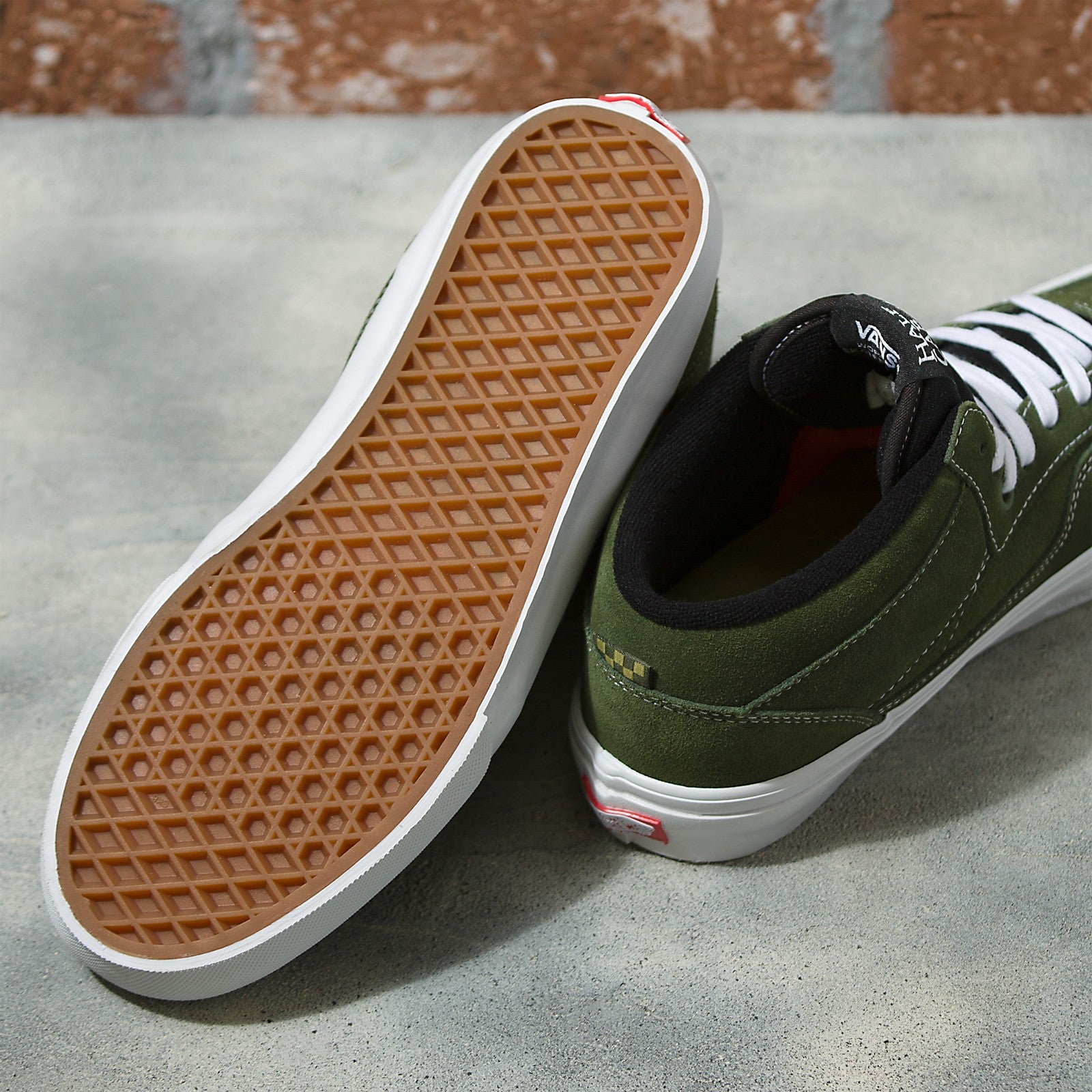 Chive Green '92 Vans Skate Half Cab Skateboard Shoe Bottom